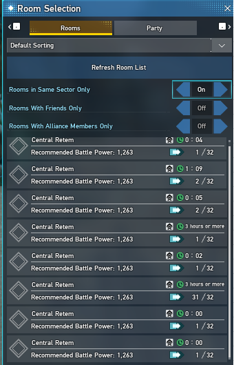 Room List